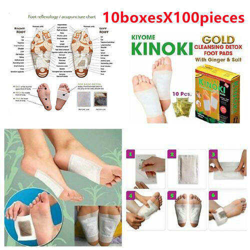 Original Kinoki (Gold Box) Clean Detox foot pads 10 pieces per box(10