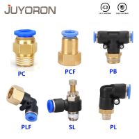 1PCS Air Pipe Fittings 4mm 6mm 8mm 10mm 12mm Hose Tube PCF/PC/PL/SL/PB/PLF 1/4 1/8 3/8 1/2 BSPT Male Pneumatic Connector