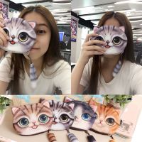 Cat Small Purse Female Mini Cute Dog Coin Bag Zipper Student Canvas Korean Fabric Coin Purse 【OCT】