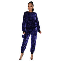 Colorful Sparkly Sequined Spliced 3 Pieces Sets Woman Tracksuits Round Neck Long Sleeve Pullover+straight Pant+with Mask Outfits