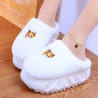 Women Platform Slippers Indoor Fur Slides Female Home Cat Slippers Girl Fuzzy Slide 2021 New Arrival Korean Womens Winter Shoes