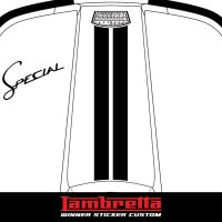 สติ๊กเกอร์ Sticker Lambretta ลายเส้นคาดดั้งหน้ารถ ลาย GP