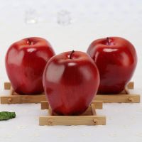 ☊℗ 1pc Artificial Red Delicious Apple Home Garden Kitchen Ornaments Fake Fruits Crafts Food Photography Props Party Supplies