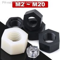 Nylon Hexagonal Nuts Hex Metric Threaded Nut Plastic Nuts White Black Transparent M2 M2.5 M3 M4 M5 M6 M8 M10 M12 M14 M16 M18 M20