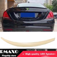 For W222 Spoiler 2016-2019 Mercedes-Benz W222 S-class S320 S400 Spoiler YV ABS plastic Material Car Rear Wing Color Rear Spoiler