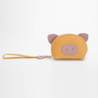 Cute Pig Genuine Leather Coin Purse Women Small Wallet Change Purses Mini Zipper Money Bags Childrens Pocket Wallet Key Holder