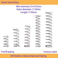 Strong Pressure Small Spring Customized Shock Absorption Stainless Steel Compression Spring Diameter 0.4mm 0.5mm Nails Screws Fasteners