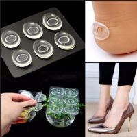 ▽ 6pc Silicone Sticky Gel Back Heel Grips Liner Shoe Inserts Pad Cushion Insole Shoes Gel Silicone Round Stickers