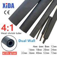 1Meter 4:1 Heat Shrink Tube With Glue Adhesive Lined Dual Wall Tubing Sleeve Wrap Wire Cable Kit 4 6 8 12 16 20 24 32 36 52 72 Cable Management