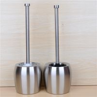 ☄◄☏ Toilet Brush Holder Bathroom 304 Stainless Steel Nickel Brushed White or Black Bathroom Accessories