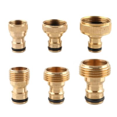 Brass 1/2 3/4 1 Thread Quick Connector Faucet Nozzle Adapter Drip Copper Hose Water Gun Joints Garden Irrigation Accessories