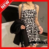 NEW MALL Short Skirt Floral Suspender Skirt Hot Girl A-Line Skirt Waist Fashion Dress WomenS Summer Skirt Trend