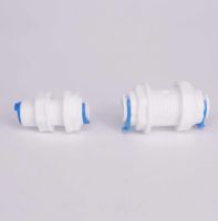 Fit for 1/4 3/8 OD Tube Bulkhead Thread 3/8 1/2 BSP With Nut Connector Fitting Aquarium Reverse Osmosis RO Water dispenser