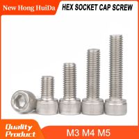 Hex Soket Cap Ulir Metrik Allen Metal Threaded Hexagon Mesin Baut Pengikat 304 Stainless Steel M3 M4 M5