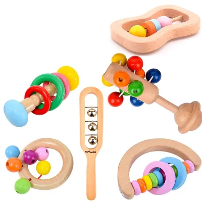 【CC】◙  2023 Baby Hand Rattle rattle bell Orff Musical Instruments Intellectual Educational toy