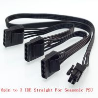 PCIe สายเคเบิลไฟฟ้า6Pin ให้3x 4Pin พลังงานสำหรับซีรีย์ KM3ทะเล X-750 X-850 SS-1050XP3 SS-1200XP3 M12II Evo Series 520 620 650 750 850หิมะเงียบ750โฟกัส1050บวกกับ SSR-850FX ทอง/750FX/650FX/550FX โฟกัสพลัสแพลทินัม