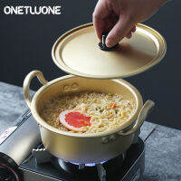 Onetwone สไตล์เกาหลีบะหมี่ราเม็งหม้ออลูมิเนียมหม้อซุปที่มีออกซิเจนเคลือบก๋วยเตี๋ยว Mike ไข่ทำซุป кастрюли เครื่องครัว