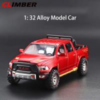 Climber ในสต็อก1/32จำลองล้อแม็กดึงกลับรถกระบะที่มีแสงเสียงเข้ากันได้สำหรับ Dodge Ram Trx รถกระบะที่มียางอะไหล่