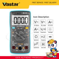 Vastar True RMS มัลติมิเตอร์,เครื่องทดสอบอุณหภูมิความต่างศักย์กระแสความต่างศักย์ DC AC หน้าจอ LCD อเนกประสงค์การวัดค่าความต้านทานกระแสไฟฟ้าไดโอดการระบุขั้วอัตโนมัติแอมป์มิเตอร์โวลต์มิเตอร์โอห์ม-สินค้าต่างประเทศ