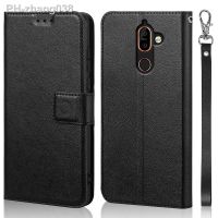 Shockproof magnetic Case for Nokia 7 Plus Phone Case flip leather Case Mobile silicone Shell Cover with card slots