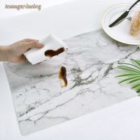 2PCS Waterproof Oil-proof Non-slip High Temperature Heat Insulation Marble Stripe Design Table Mats