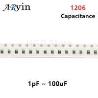 【Big-Sales】 Hareem Mall 100ชิ้น1206 SMD 1PF-100UF X7R ข้อผิดพลาด5% 10pF 470pF 100pF 100nF 220nF 10Uf 47UF 2.2UF 22UF 100UF เซรามิคหลายชั้น