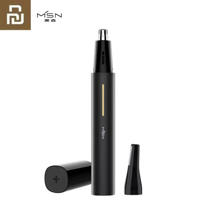 youpin-msn-electric-ear-nose-hair-trimmer-double-head-nasal-hair-cleaner-rechargeable-hair-removal-eyebrow-trimmer
