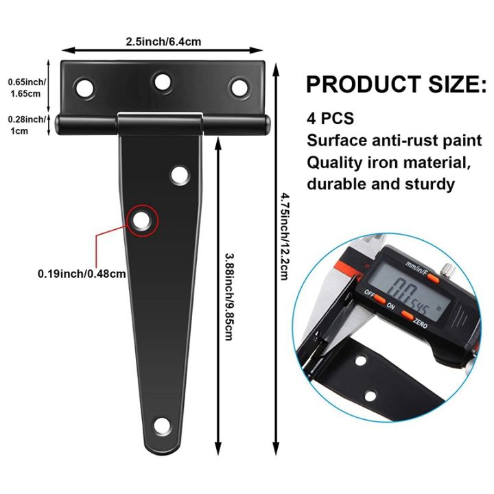 6-pcs-4-inch-t-strap-hinges-rustic-gate-strap-hinge-rustproof-gate-door-black-hinges-for-windows-fence-and-barn-gates