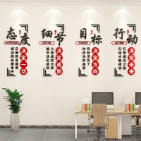 [COD] Office wallpaper self-adhesive background wall decoration company motivation logo slogan stickers 3d three-dimensional corporate culture