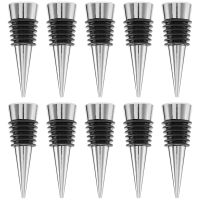 Wine Stopper,10Pcs Reusable Bottle Stoppers with Leak Proof Airtight,DIY Wine Cork for Bar,Holiday Party,Keep Wine Fresh