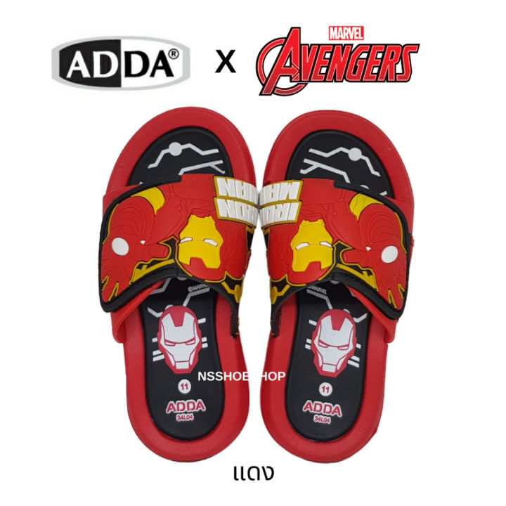 adda-34l04-ไอออนแมน-iron-man-รองเท้าแตะเด็กแบบสวม-อเวนเจอร์-avengers