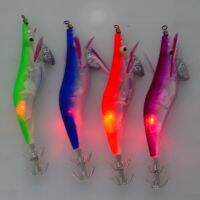 【DT】hot！ Shrimp Squid 10cm 13g Night Fishing Jigs Bass Bait Tackle Accessory wobbler