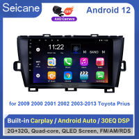 Seicane 9 นิ้ว 2.5D QLED Touch Screen Android12.0 หัวหน้าหน่วยเครื่องเล่นวิทยุ 2009 2010 2011 2012 2013 Toyota Prius GPS นำทางบลูทู ธ ระบบเสียงรถยนต์สนับสนุน Mirror-Link 4G WiFi