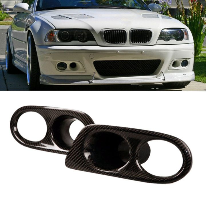 yellow-lens-pair-bumper-fog-light-lamp-replacement-with-real-carbon-fog-light-cover-surrounds-air-duct