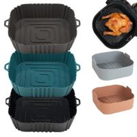 Air Fryer Oven Baking Tray Silicone Tray Fried Chicken Pizza Mat Oilless Silicone Pan Air Fryer Accessories Pots Pans