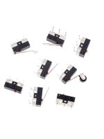 10 pcs/batch miniature limit switch 1A 125V AC mouse switch 3Pin suitable for printer Long handle roller lever arm SPDT