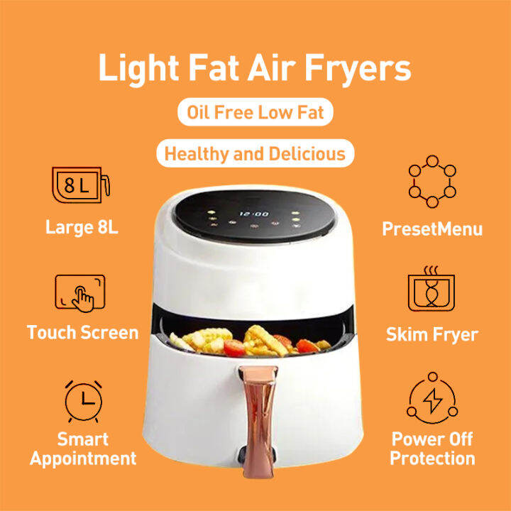 YOWOO Air Fryer 8L Oven Oilfree Healthy Multifunction Digital Touch