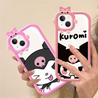 เคสเข้ากันได้กับ IPhone 14 13 12 11 Pro Promax 14Plus X XS XR MAX 7 8 6 Plus + SE 2020 2022ฝาครอบโทรศัพท์ Kouromi น่ารักสไตล์หูกระต่ายมอนสเตอร์เคสทีพียูผิวด้านนุ่ม