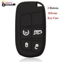 OGJTGK jingyuqin Silicone Rubber Car Key Cover Case For Jeep Cherokee Commander Compass Grand Wrangler Remote Key Protecor 4 Buttons