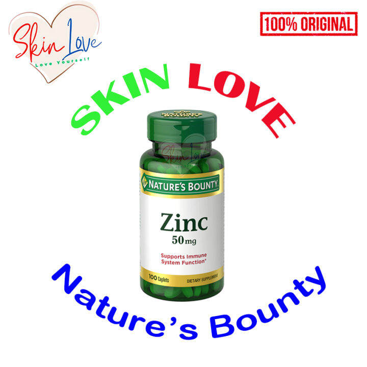 Nature's Bounty Zinc 50mg Supports Immune System Function 100caplets