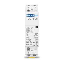 TOMZN TOCT1-25 2P 25A 220V/230V 50/60HZ Din Rail Household Ac Modular Contactor 25A 2NO AC Contactor