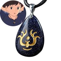 Hayao Miyazaki Series La Flying Stone Castle In The Sky Pendant Necklace for Girl Gift Japanese Anime Costume Jewelry