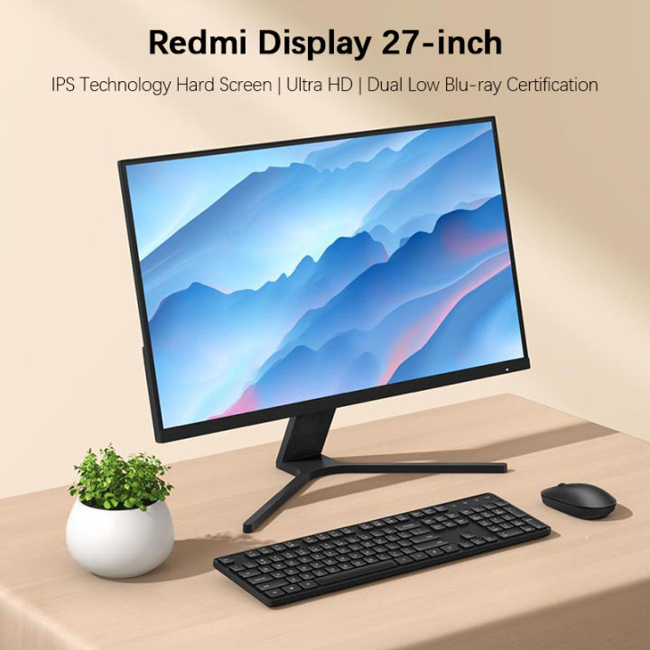 xiaomi-redmi-monitor-27-จอคอมพิวเตอร์-27-นิ้ว-ips-1080p-60hz-fullhd-srgb-100-ตัดต่อให้ค่าสีแม่นยำ-xiaomi-desktop-monitor-27