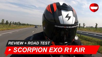 🏍 Scorpion EXO-R1 Air - Halley Matt Black/White 🆒  หมวกกันน็อคแบรนด์ชั้นนำระดับโลกจากยุโรป การันตีคุณภาพจากนักแข่งระดับ Moto GP, WSBK, Moto E ฯลฯ