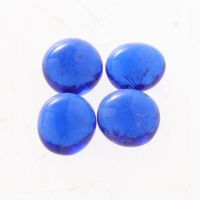 [helleryMY] ☆HELLERY☆ 100Pcs Flat Glass Marble Pebbles Vase Fillers Decor Dark Blue