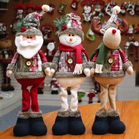 【CW】 New Year Snowman Elk Santa Claus Standing Doll Christmas Toy Party Home Xmas Decor UK Decorations Pendant