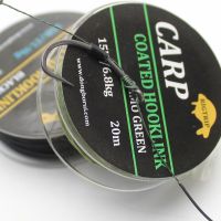 20m Carp Fishing Coated Hooklink Green  Hook Line Link 15lb 25lb 35lb Strong Pull 8 Strand Braid Skin Line Wire Skinline