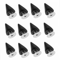 100 pcs Black Alloy Spikes Cone Studs Rivet Bullet Spikes Cone Screw Studs for Clothes Leather craft Punk Rock 7x10mm