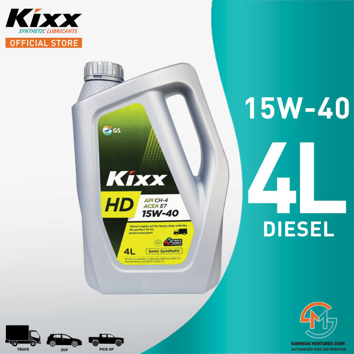 Kixx HD CH-4/SJ 15W-40 (4 Liters) | Lazada PH