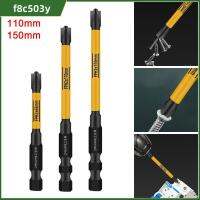 F8C503Y เครื่องมือไฟฟ้า ดอกไขควงปากแบน เบรกเกอร์วงจร แม่เหล็กแบบแม่เหล็ก ไดร์เวอร์ผลกระทบไฟฟ้า ของใหม่ 65/110/150มม. FPH2ข้าม เครื่องนวดไฟฟ้า